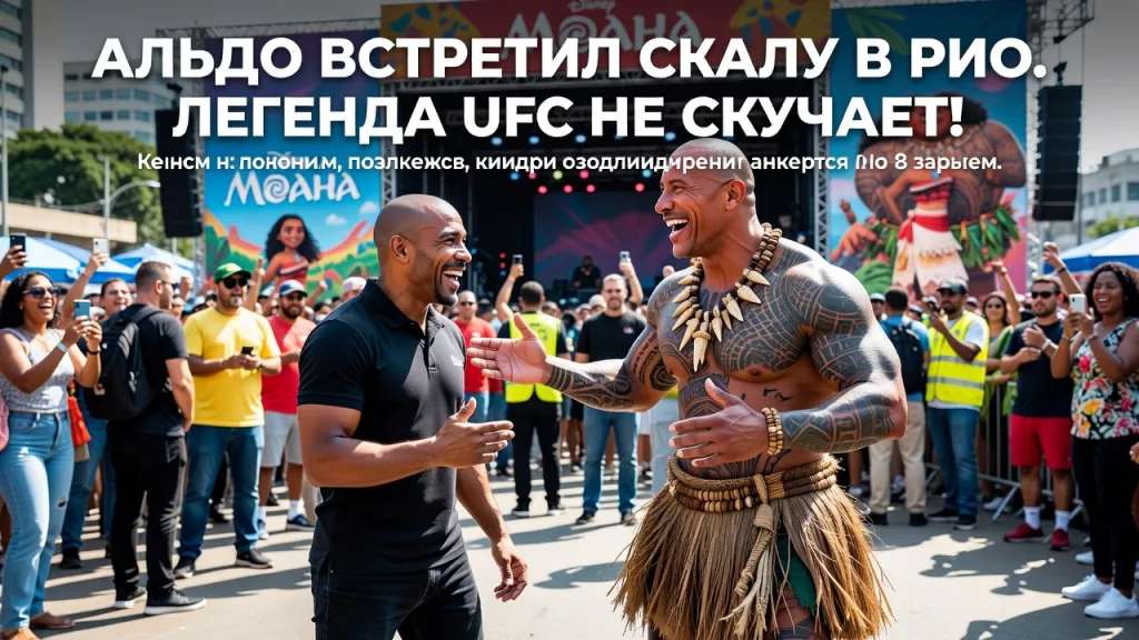 Альдо встретил Скалу в Рио. Легенда UFC не скучает!